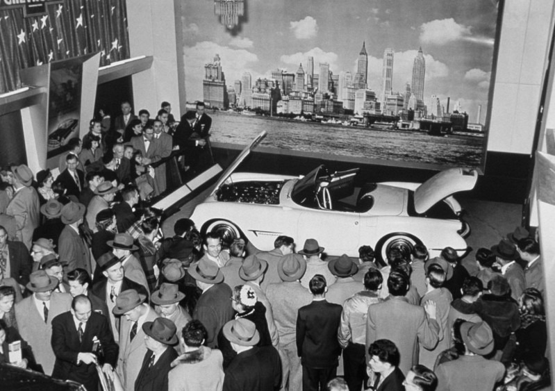 1953 Chevrolet Corvette displayed at the 1953 GM Motorama car show