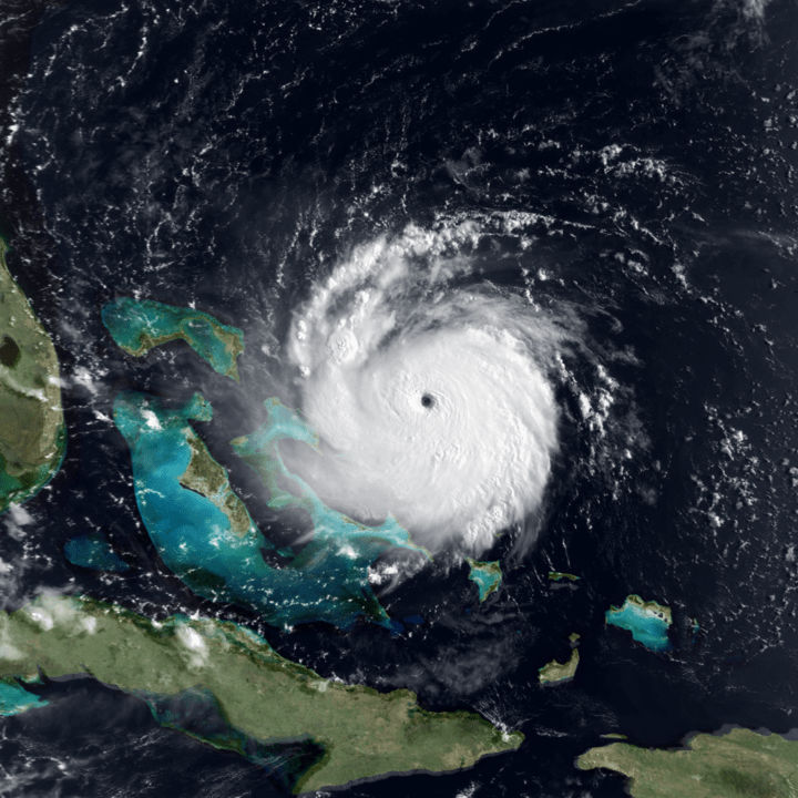 Hurricane Andrew at peak intensity