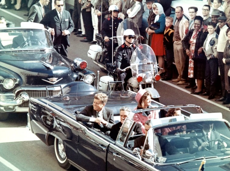 Minutes before the assassination of President John F. Kennedy