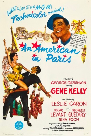 Poster for the American theatrical run of the 1951 musical film American in Paris