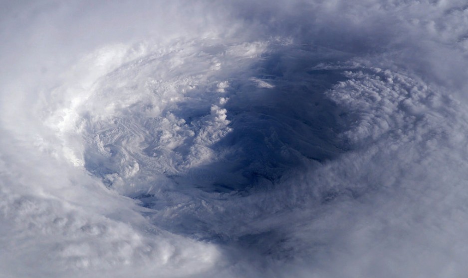 The eye of Hurricane Isabel as seen from the International Space Station