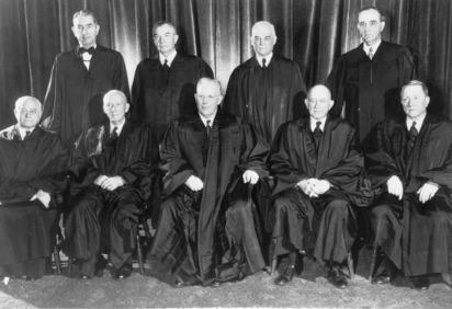 The members of the US Supreme Court in 1954