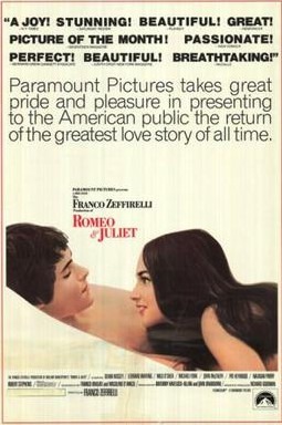 The poster of the film, Romeo, and Juliet