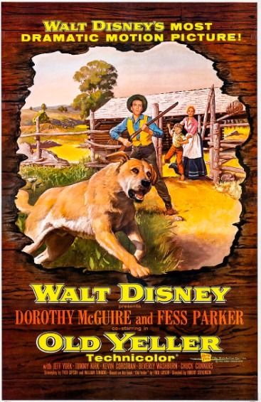 Theatrical release poster for the 1957 film Old Yeller