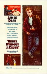 US theatrical release poster for the 1955 film Rebel without a Cause