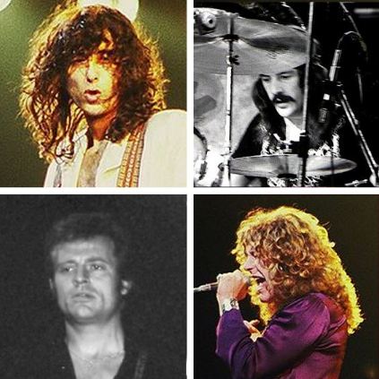 the four members of the band Led Zeppelin