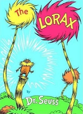 the front cover of the book The Lorax