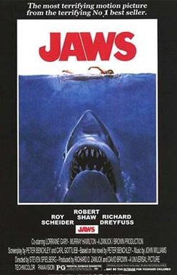 the poster of the movie 1975 Jaws