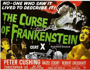 Poster of The Curse of Frankenstein.