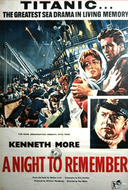 Film poster of the movie, A Night to Remember