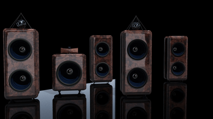 Speaker boxes used to contain the speaker and amplifiers. 