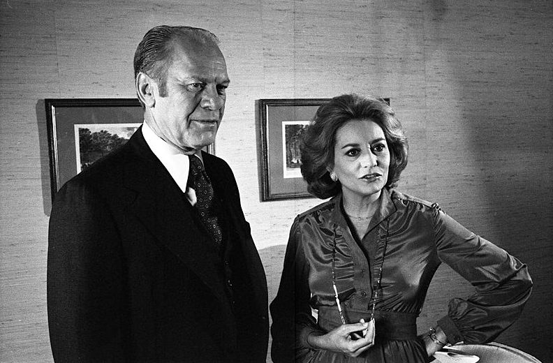 Barbara Walters with President Gerald Ford