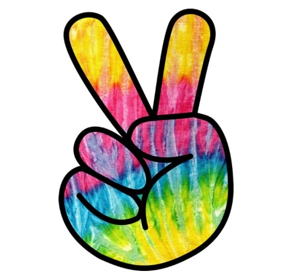 psychedelic peace sign