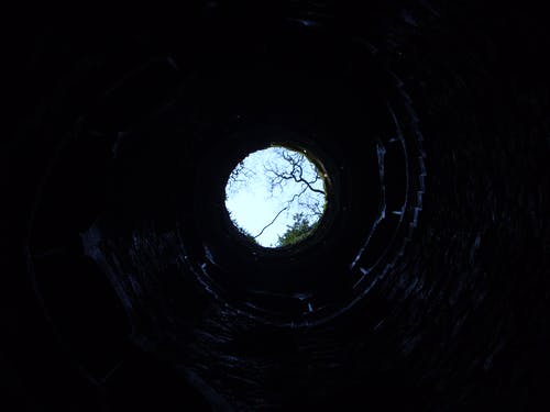 A view of a well from inside