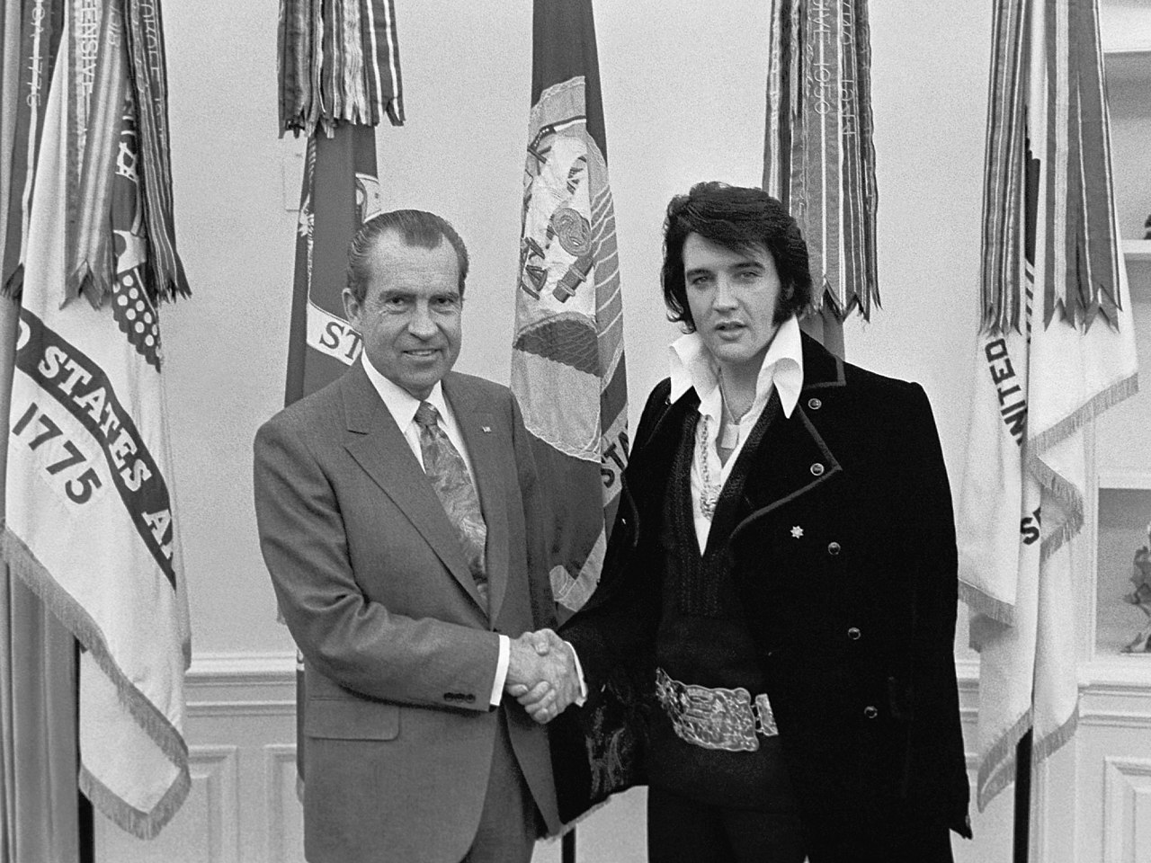 Elvis Presley visited the White House Oval Office