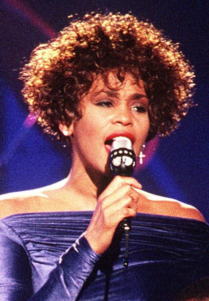 Whitney Houston performing in HBO concert