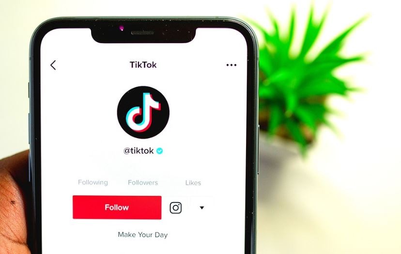 a close up of a the TikTok app opened on a smart phone