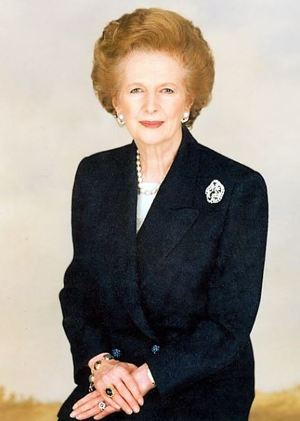 a studio portrait of Margaret Thatcher 