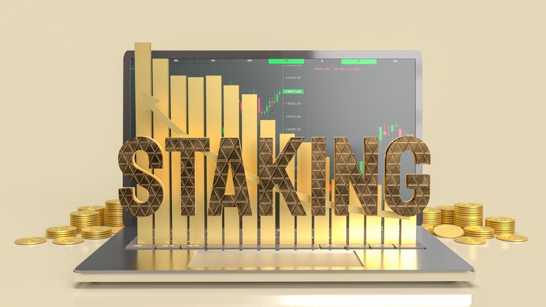 staking text on notebook for currency or business concept 3d rendering