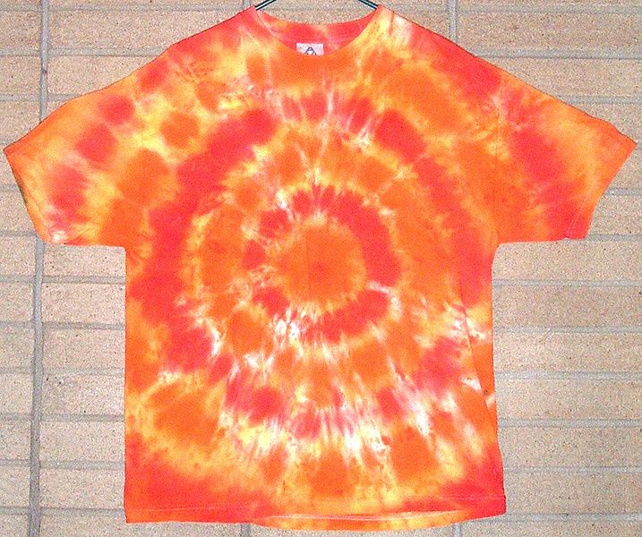 An example of a tie-dyed T-Shirt