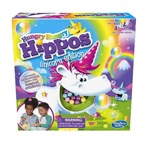 Hungry Hippos Unicorn Edition - Ages 4 and Up - 2 to 4 Players