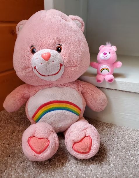 pink Care Bear stuffed toy