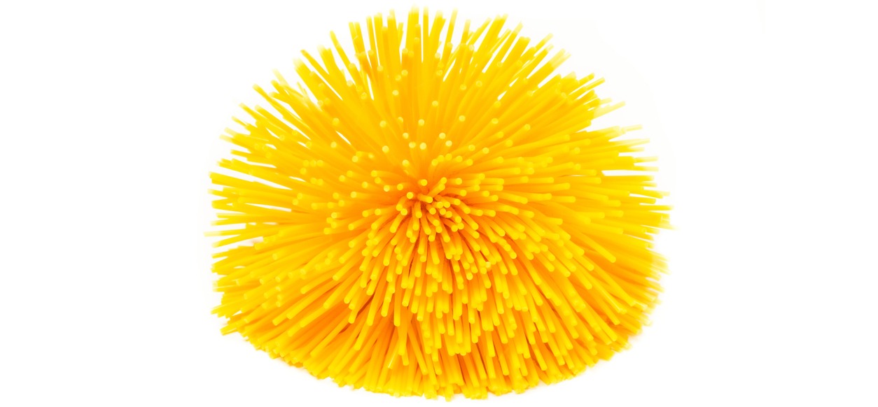yellow Koosh ball