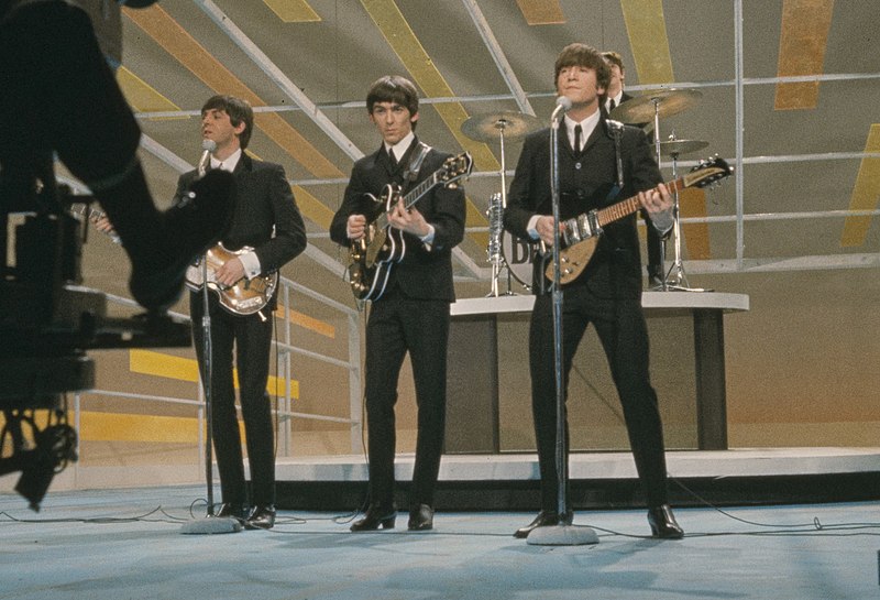The Beatles performing at The Ed Sullivan Show