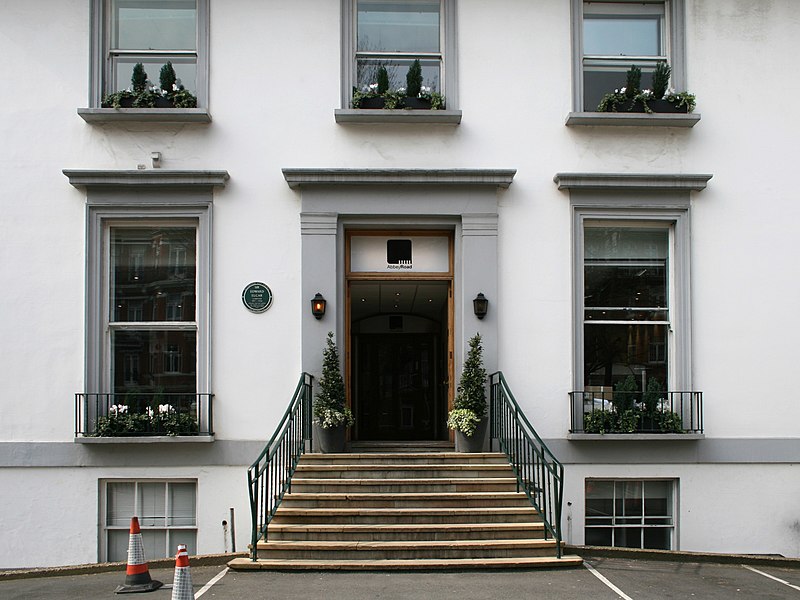 the main entrance of Abbey Road Studios (formerly EMI Studios)