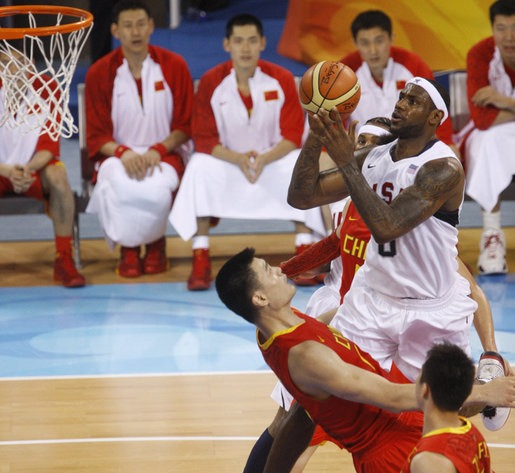 LeBron James playing for the USA national basketball team during the 2008 Summer Olympics