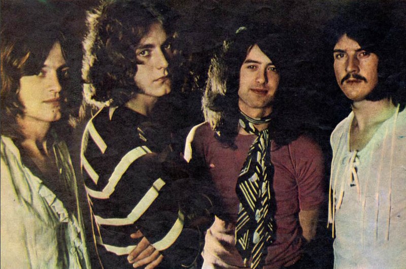 Led Zeppelin long locks hairstyle