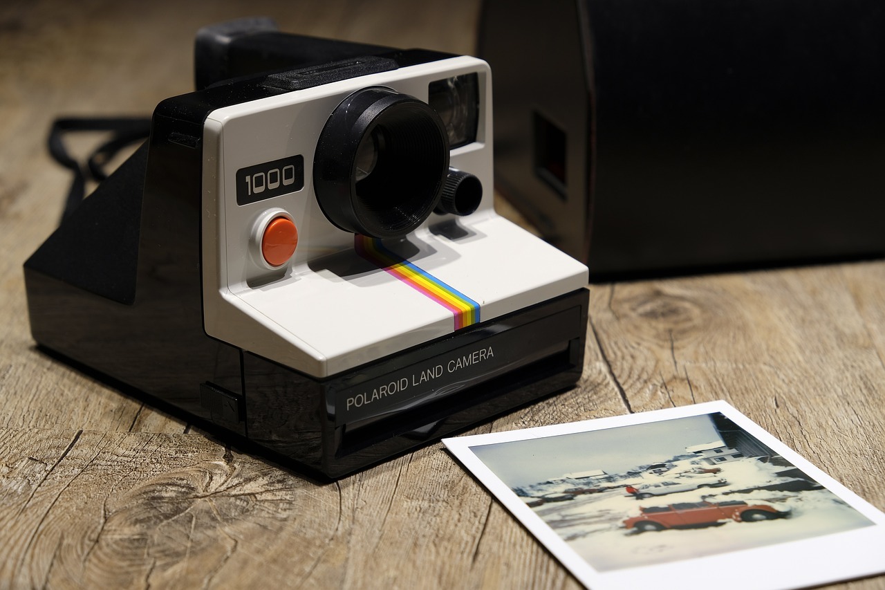 retro Polaroid instant camera
