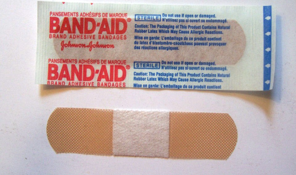 a Band-Aid manufactured by Johnson & Johnson