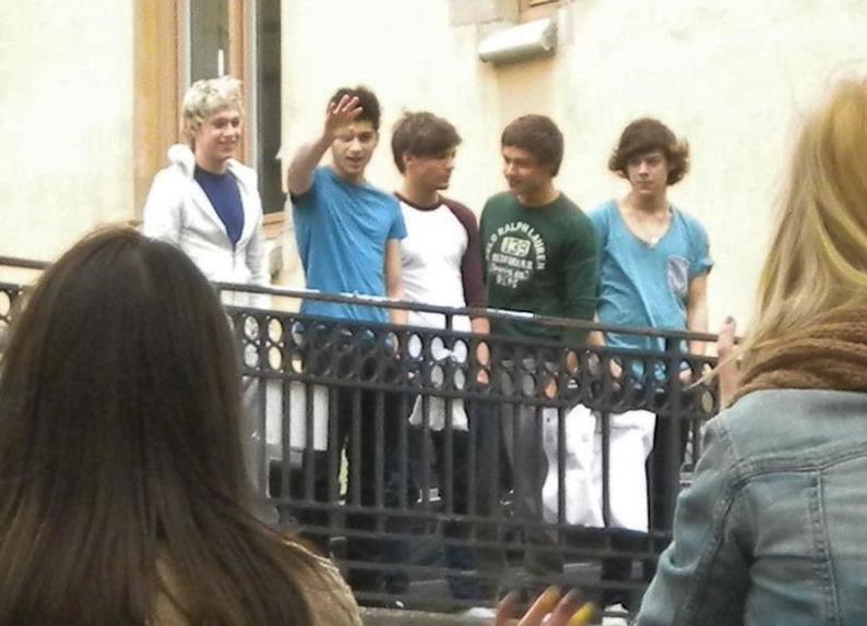 One Direction greet Swedish fans in Stockholm, May 2012