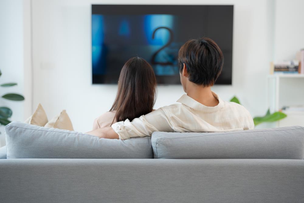 Couple watching TV