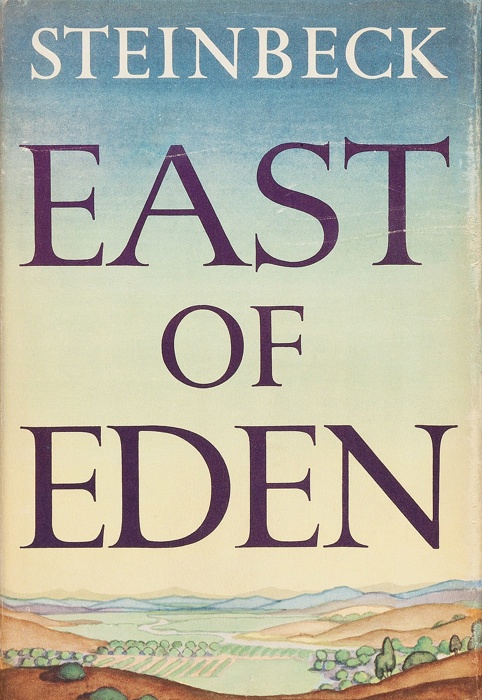 First-edition dust jacket cover of East of Eden (1952) by the American author John Steinbeck