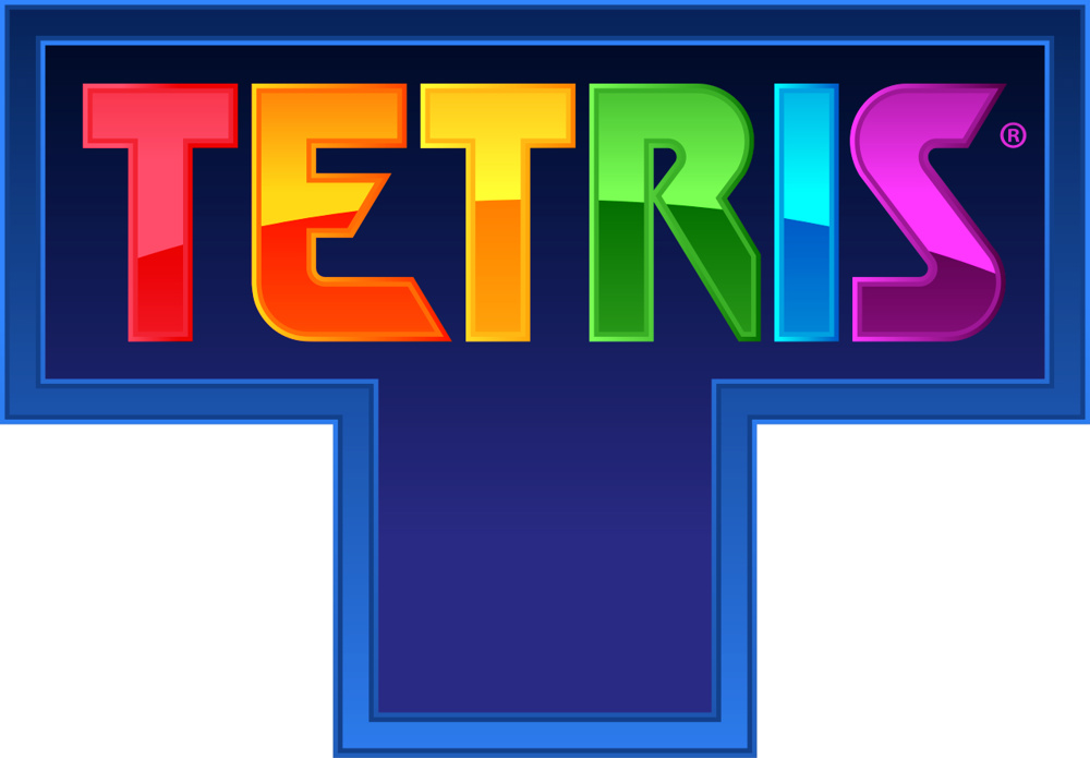 Current logo of the Tetris video game brand, as used by rightsholder The Tetris Company, since 2019
