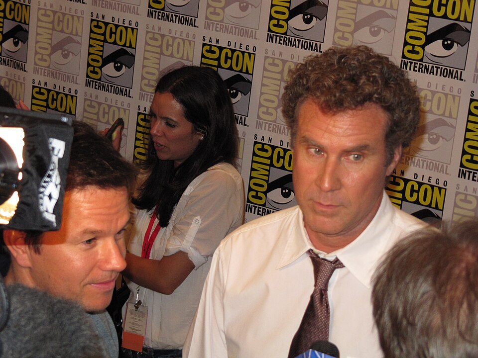 Ferrell at the 2010 San Diego Comic-Con with Mark Wahlberg
