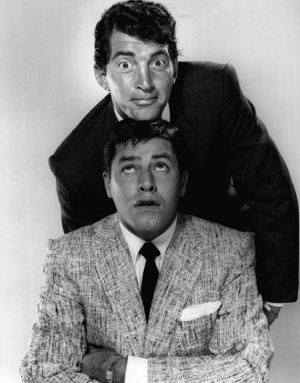Photo of Dean Martin and Jerry Lewis from the television program Colgate Comedy Hour.