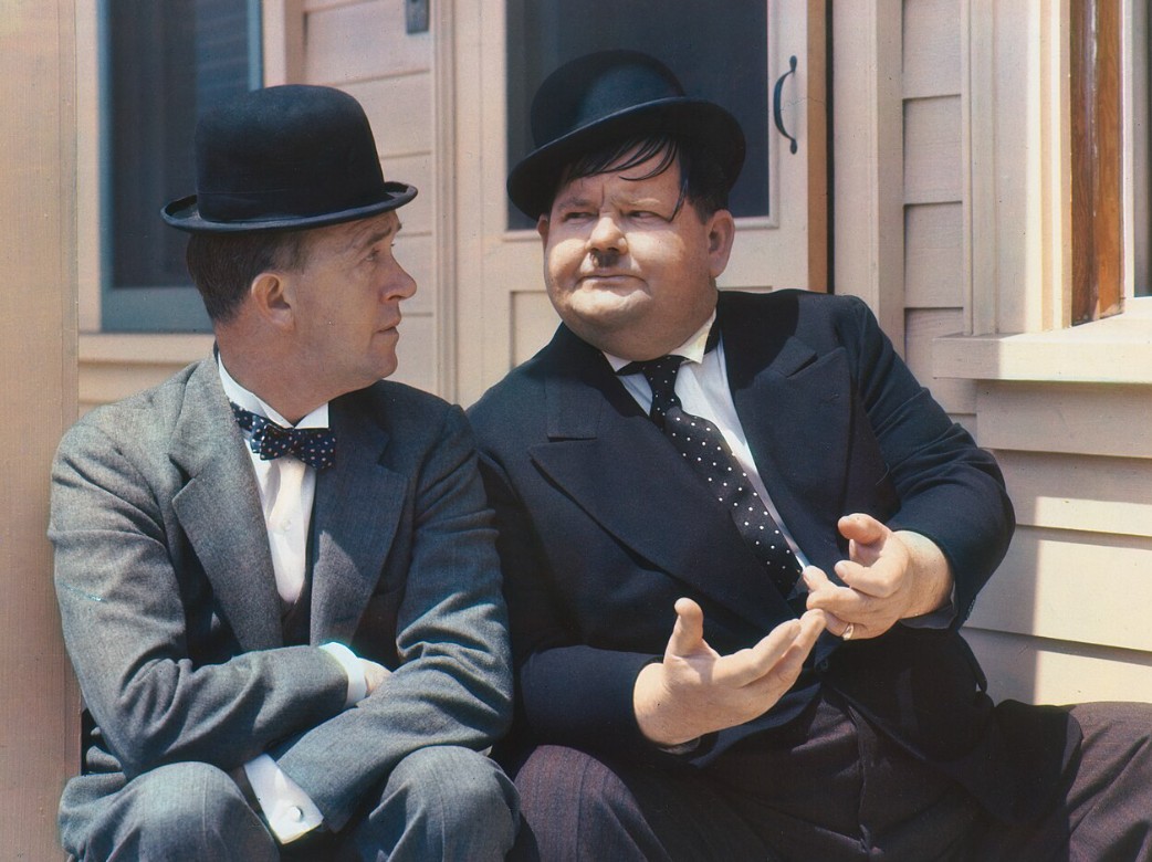 Careening from one hilarious escapade to the next, the comic team of Stan Laurel and Oliver Hardy entertained countless movie audiences with their hapless and endearing antics.)