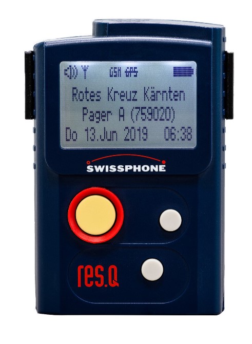 Swissphone RES.Q Hybrid POCSAG pager with GSM and GPS module