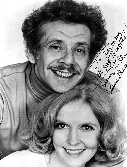 Stiller and Meara publicity photo with an autograph, 1965