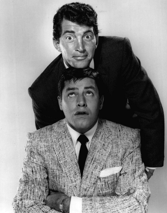 Photo of Dean Martin and Jerry Lewis from the television program Colgate Comedy Hour