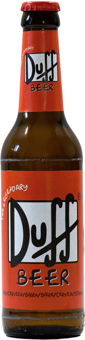 "The Legendary Duff Beer", brewed in Germany for Duff Beer UG