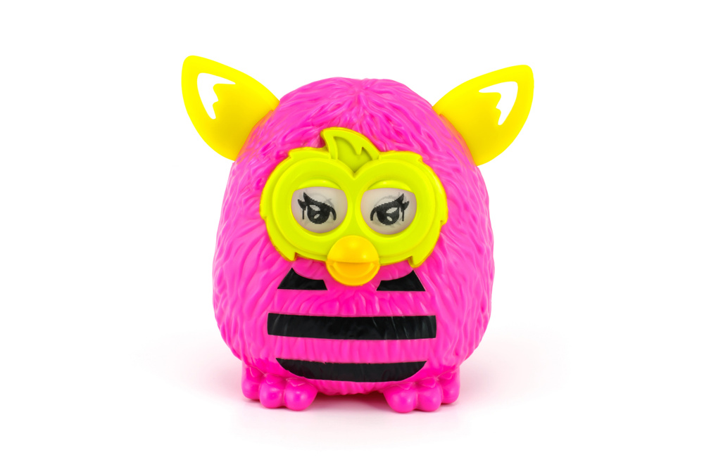 Bangkok,Thailand - May 13 2014: Playful Eyes Furby from Furby Boom collection. There are plastic toy sold as part of the McDonald's Happy meals